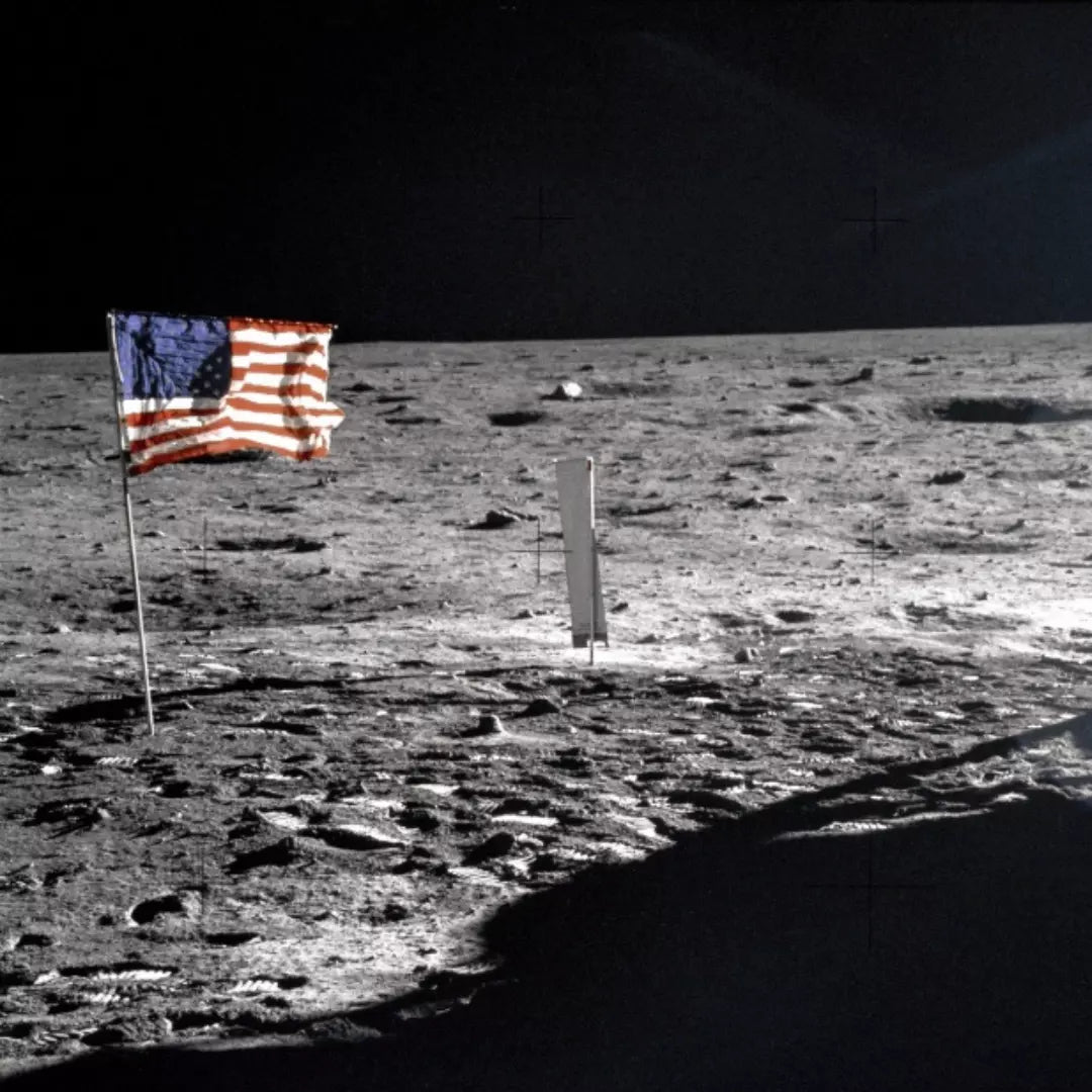 moon landing flag