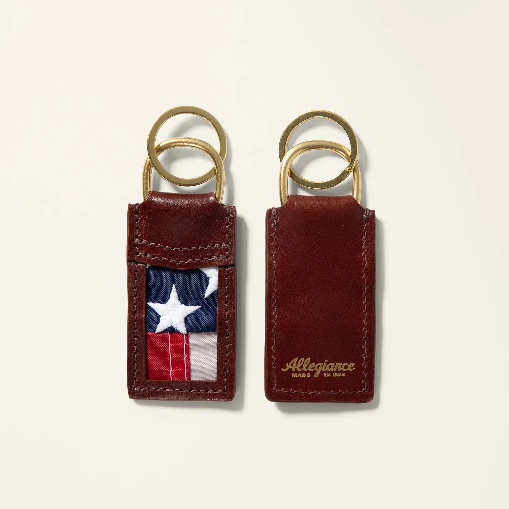 Made in USA leather key ring