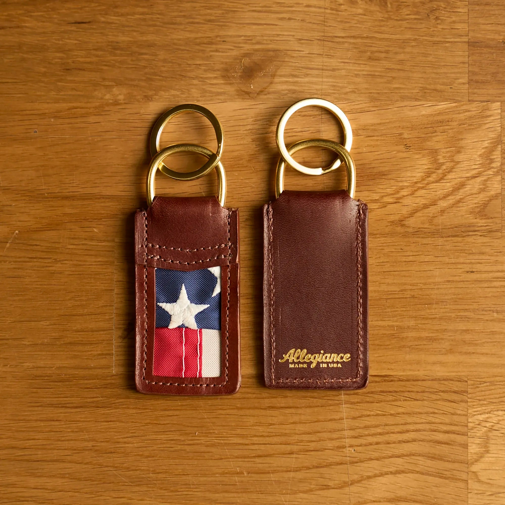 Made in USA leather key ring